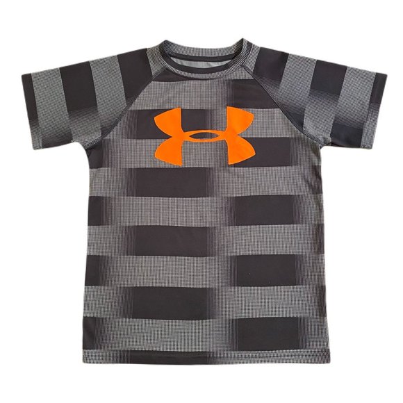 Under Armour Other - Under Armour Short Sleeve Gray Pattern T-Shirt Size Youth Small Loose Heat Gear